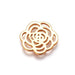 Camellia flower connector golden stainless steel 19mm (1)