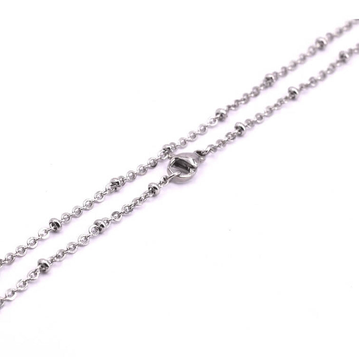 Satellite chain necklace Stainless steel 50cm 2x2.5mm (1)