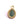 Beads Retail sales Drop pendant and green jade cabochon Golden stainless steel - 15x10mm (1)