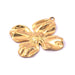 Flower pendant 30mm Gold stainless steel - Hole: 2mm (1)