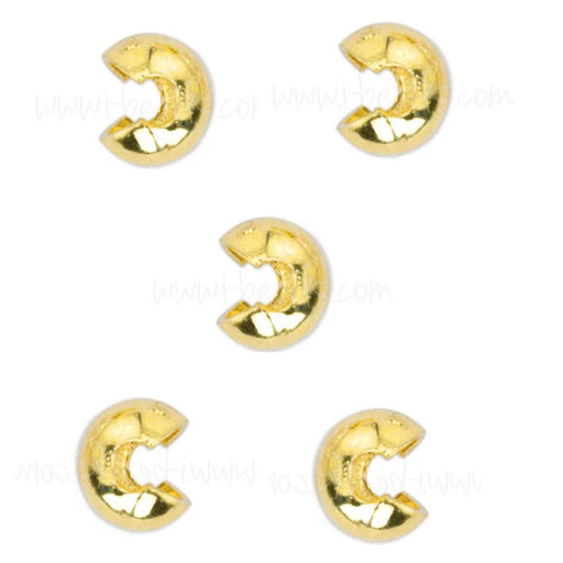 Buy Crimp bead cover in golden stainless steel 4.5x4mm (5)