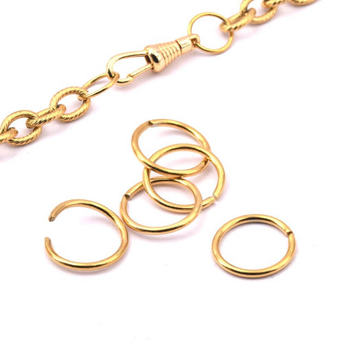 Buy Long-lasting gold stainless steel jump rings 12x1.2mm (5)