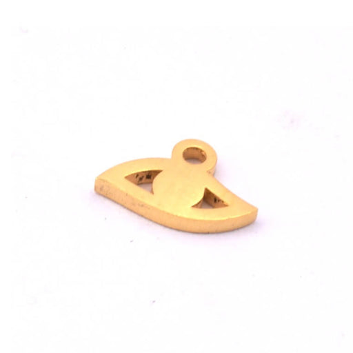 Buy Eye pendant Gold stainless steel6x9mm - Hole: 1mm (2)