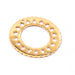 Ethnic connector ring golden stainless steel 22mm - Hole: 0.8mm (1)