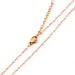 White enamel chain necklace Golden steel 1mm - 40cm (1)