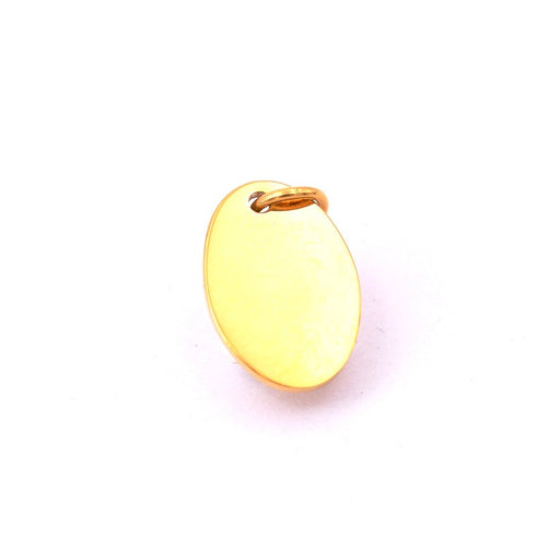 Buy Oval medal pendant golden stainless steel14x10mm (1)