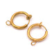 Clip earrings with ring golden stainless steel 14mm (2)