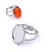 Adjustable ring stainless steel for 16x12mm oval cabochon (1)