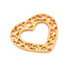 Openwork heart pendant golden stainless steel 19mm - Hole: 2mm (1)