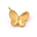 Butterfly pendant Golden stainless steel 15mm (1)