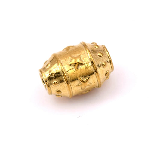 Buy Ethnic tube bead in golden stainless steel 15mm - hole: 2.8mm (1)