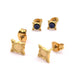 Stud earrings Ethnic golden stainless steel for 4mm cabochon (2)