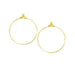 Pendant hoop earrings Golden brass 24x1mm for threading beads (4)