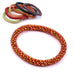 Red and gold twisted Nepalese crocheted bangle bracelet 65mm (1)