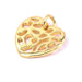 Heart pendant Golden brass 17mm - Hole: 3.5mm (1)