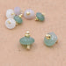 Button rondelle pendant - aventurine and golden brass 10mm (2)