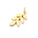 Leaf pendant 24mm golden brass (1)