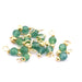 Mini charms green Onyx bead charm 2.5mm 925 silver rod gold (10)