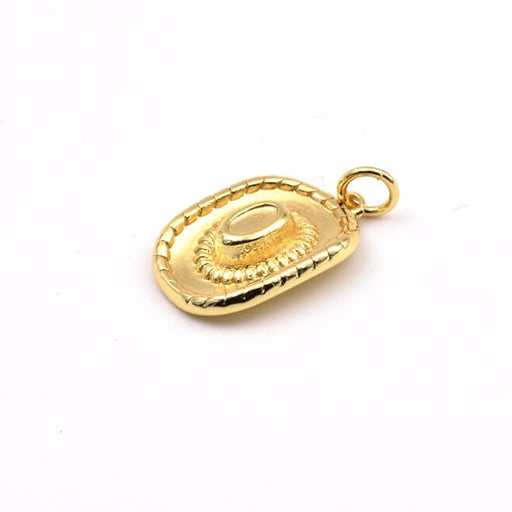 Buy Hat pendant Golden brass 16x12mm (1)