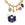 Beads wholesaler Flower pendant with lapis lazuli faceted beads and gold copper 10x14mm (1)