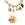 Beads wholesaler Flower pendant yellow agate faceted beads and gold copper 10x14mm (1)