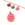 Beads wholesaler Oval clover pendant in golden-plated brass with pink enamel, 12x10mm - hole: 1mm (1)