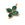 Beads Retail sales Green onyx flower cross pendant 925 silver golden quality 24x19mm (1)