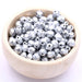 Firepolish Faceted bead Matte Metallic Silver 6mm (50)