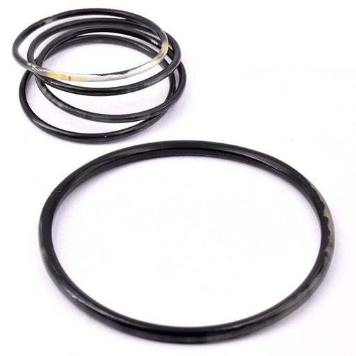 Buy Dark natural horn bangle bracelet 60-65mm - Thickness: 3mm (1)