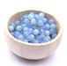 Czech Glass Round Beads Milky Sapphire 6mm (50 beads)