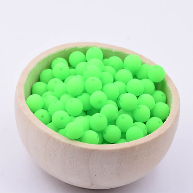 Neon Green neon Czech Glass Round Beads 6mm (50 beads)