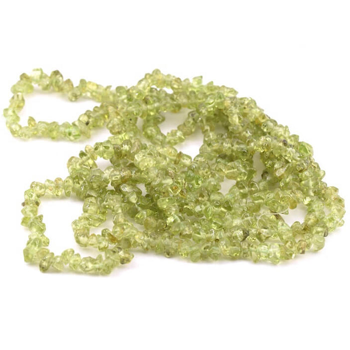 Peridot rounded chips bead 4-6mm - hole: 0.5mm (1 strand - 91cm)