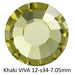 Glue on FlatBack Preciosa Khaki VIVA 12 ss34-7.05mm (12)