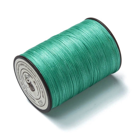 Brazilian twisted waxed polyester cord Turquoise 0.45mm - Spool (1)