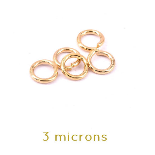 Buy Round jump ring - 5x0.8mm - 3 microns gold plated (5)