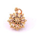 Flower pendant with golden shadow zircons gold plated 3 microns- 14mm (1)