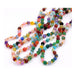 Round faceted beads necklace in tinted jade mixed colors 4.5mm (1)