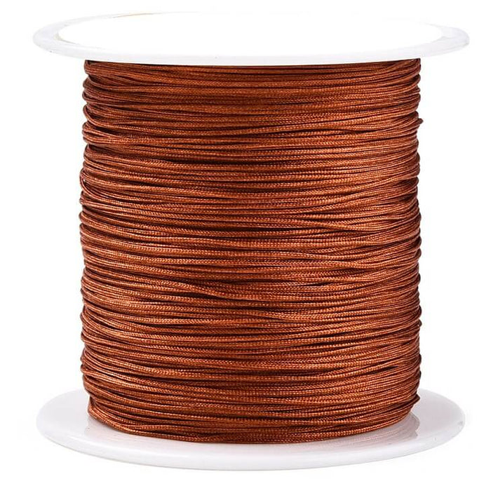 Braided nylon cord 0.4mm sienna brown (5m)