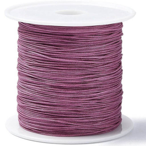 Old pink purple braided nylon cord - 0.4mm (5m)