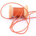 Twisted polyester cord Orange and gold thread 1mm (2m)