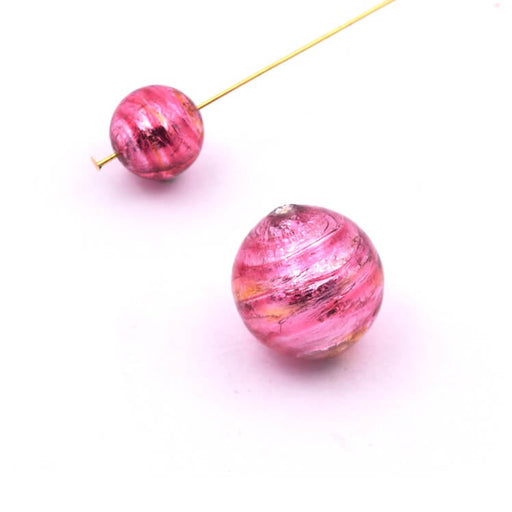 Buy Murano round ruby and silver bead 10mm (1)