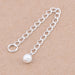 Extender chain with bead - 925 sterling silver 60mm (1)