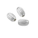 Oval bead striated 5x3.5mm - 925 silver - hole: 1 mm (3)