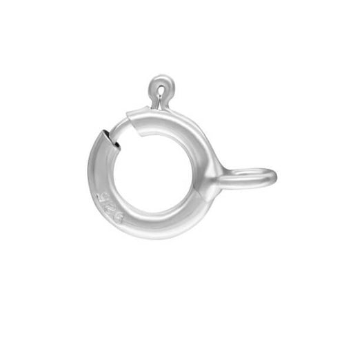 Round spring clasp 5.5mm sterling silver soldered ring (4)