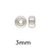 Rondelle bead Terling silver heishi 3mm - Hole: 1.1mm (10)