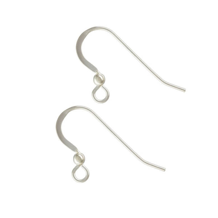 Hook earrings ball bead Sterling silver 14mm (2)