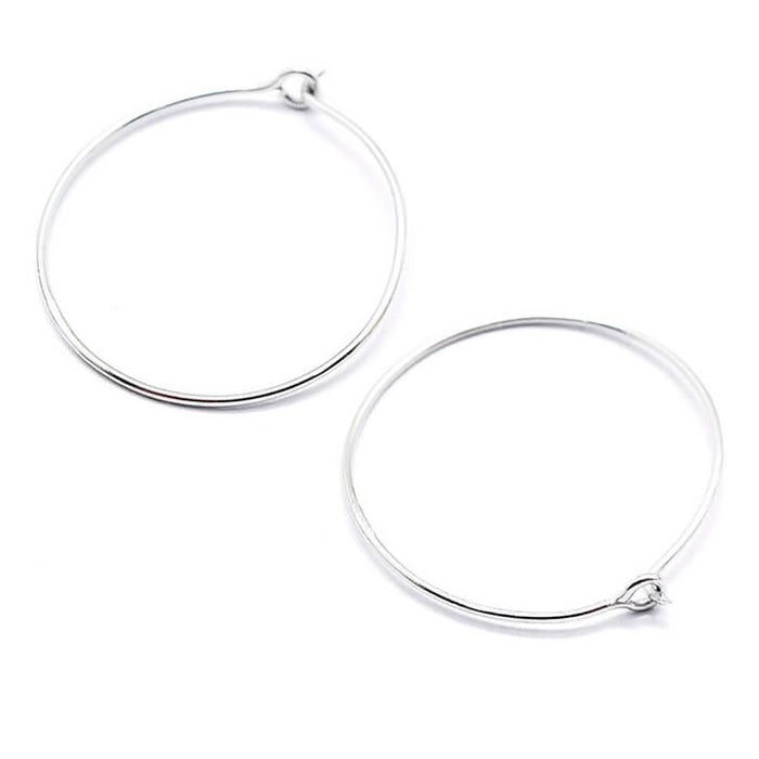 Hoop earrings in 925 silver - 0.6x20mm (2)