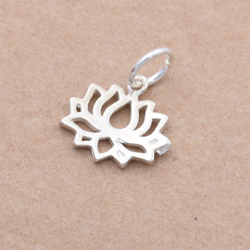 Buy Lotus pendant in Sterling silver 10.5x11.5mm - Hole: 3.5mm (1)