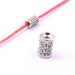 Tube bead and zircon 925 silver 6x3mm - Hole: 1mm (1)