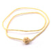 Torque necklace in creamy yellow silk and cotton thread 44cm (1)